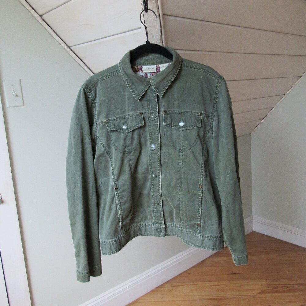 Erika Olive Green Jacket Womens Small